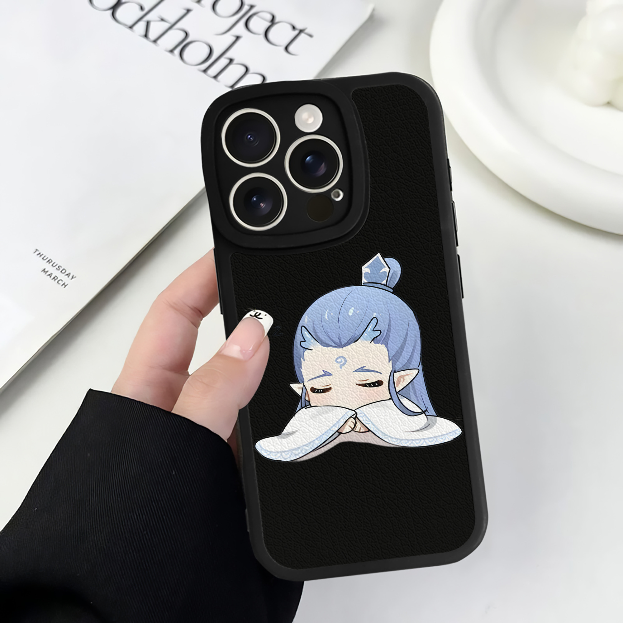 （画像用） Ne Zha 2 ナタ 魔童の大暴れ 【iPhone 16シリーズ対応】シリコンスマホケース（レザー調） 材質：シリコン